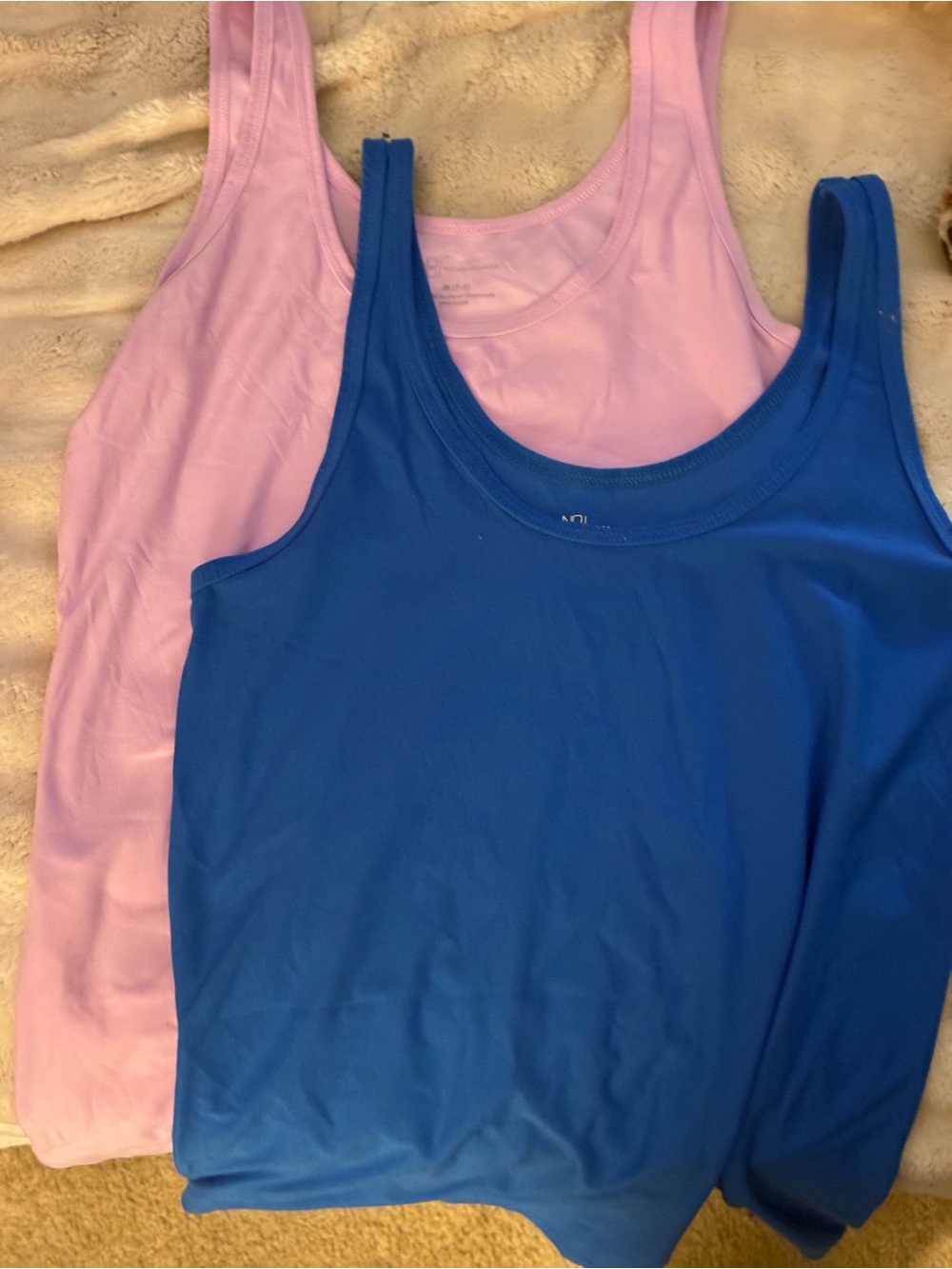 No Boundaries Women's Tank Tops 2 Pack Medium Pink Blue